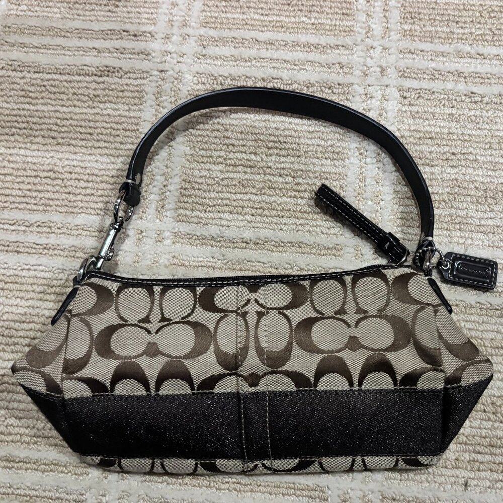 Like New Coach Brown Signature Mini Shoulder Bag / Demi Hobo